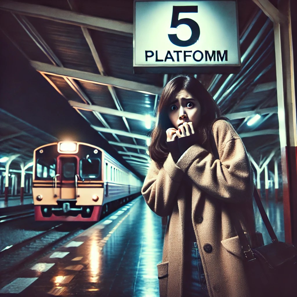 وحيدة على الرصيف..